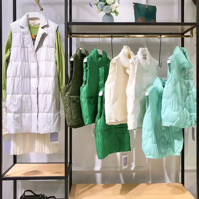 Ge Xuani European Station 90 белая утка пуховый жилет женский короткий 22 зимний новый воротник с талией и тонким пальто