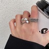 Ring hip-hop style, retro design chain for elementary school students, Japanese and Korean, on index finger, trend of season