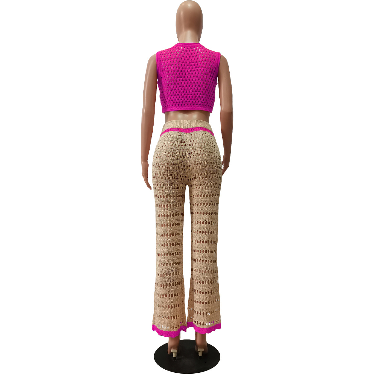 Urban Fashionable Knitted Hand Crochet Outdoor Sports Casual Suit Women Clothing
