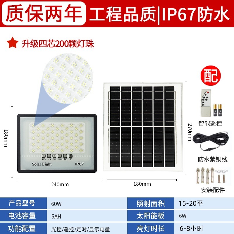 Luz solar especial transfronteriza, luz de jardín exterior, luz solar doméstica, luz solar impermeable, luz solar exterior