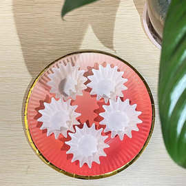 一次性纸盘子加厚圆形纸浆盘子水果蛋糕碟子纸盘蛋糕试吃餐盘批发