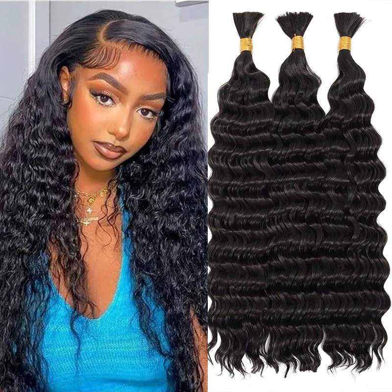European and American Style Deep Wave Deep Hair Extension Crochet Hair Chemical Fiber Crochet Hair Wig Unisex European and American Style Wig