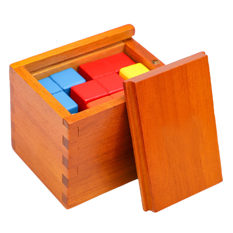Caja ciega de madera clásica cerradura Kongming cerradura Luban descompresión para adultos juego de desbloqueo interactivo entre padres e hijos juguetes educativos para niños
