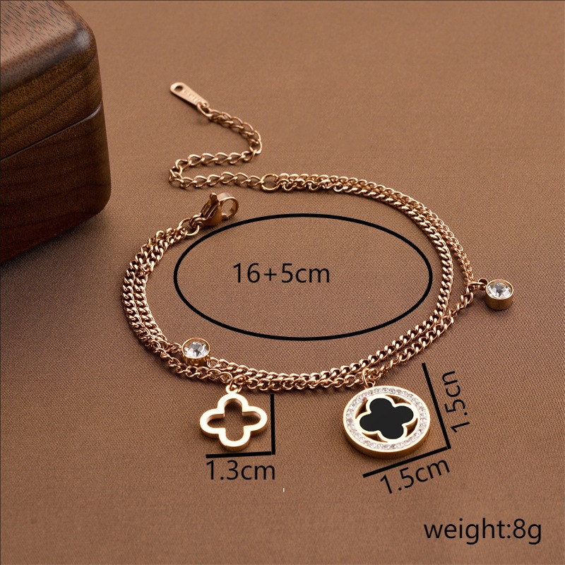 Joyas transfronterizas europeas y americanas Pulsera de acero de titanio de todo fósforo Versión coreana del temperamento bohemio Pulsera de acero de titanio que no se desvanece Joyería femenina