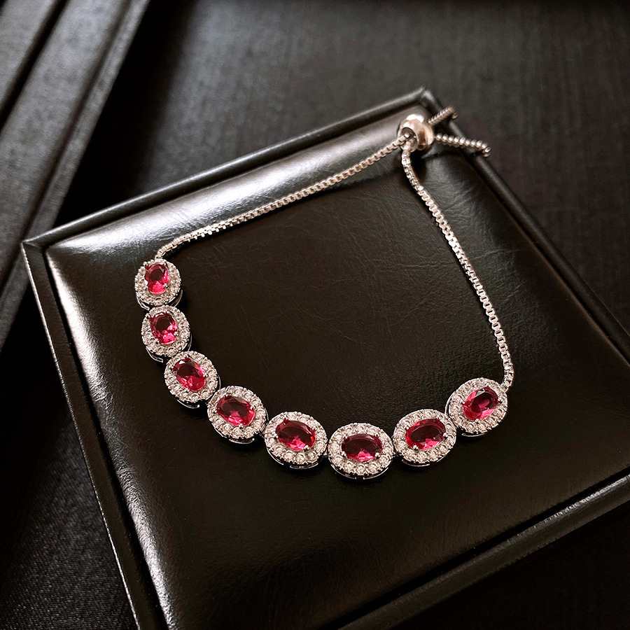 Pulsera de flores cuadrada geométrica de piedra de silicio lujosa pulsera de alta calidad temperamento exquisito personalidad joyas al por mayor