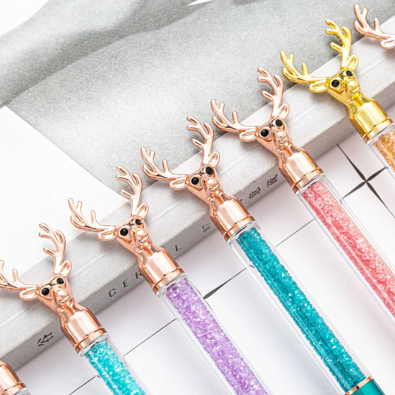 Creative metal ballpoint pen, multicoloured rollerball pen, Nordic style, Birthday gift