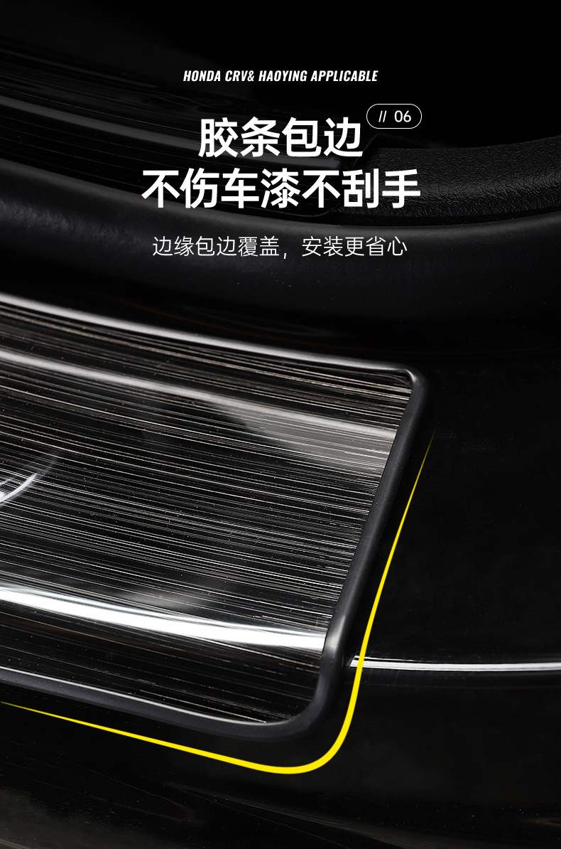 23-26 Honda Crv Door Sill Strip Modification Stainless Steel Welcome Pedal Decoration Haoying Trunk Protection Guard Plate