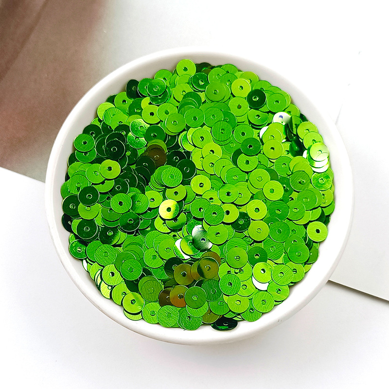 Yaluo PET lentejuelas 6MM ronda plana agujero medio DIY plata fondo multicolor de detección de Chuck de comercio exterior color mezclado PIN de fábrica