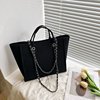 High quality nylon shoulder bag, capacious chain, western style, chain bag