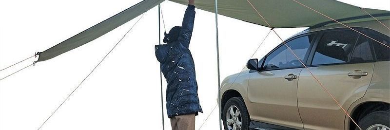 Rainproof and sunproof car side tent, outdoor camping tent for cars, SUV side tent, camping canopy