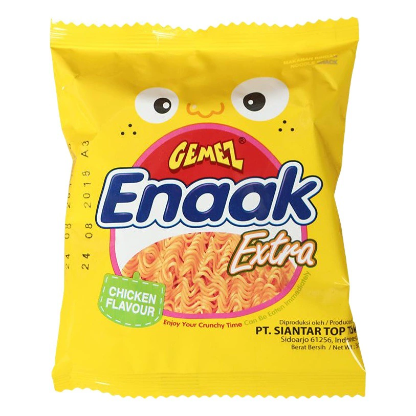 Индонезия импортировала закуски Gemez Enaak курица барбекю куриный вкус хрустящая лапша закуска лапша быстрого приготовления 16 г