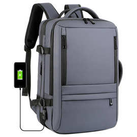 商务通勤双肩包通勤电脑包优质尼龙面料学生书包大容量旅行背包