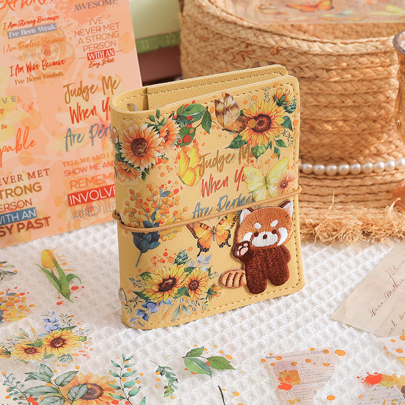 Flores de mariposa hoja verde transparente pegatinas impermeables DIY pegatinas de diario pegatinas florales retro pegatinas de mariposa