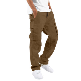 2025 Amazon Casual Loose Straight-Leg Trousers Cargo Outdoor Cargo Pants Drawstring Cargo Pants Men's Trousers Men