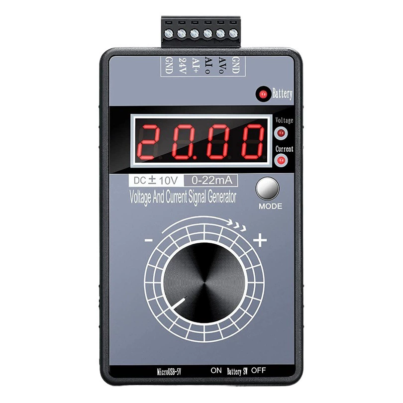 Портативный генератор сигналов напряжения 0-10В/5В и тока 0-4-20мА, аналоговый калибратор, регулируемый