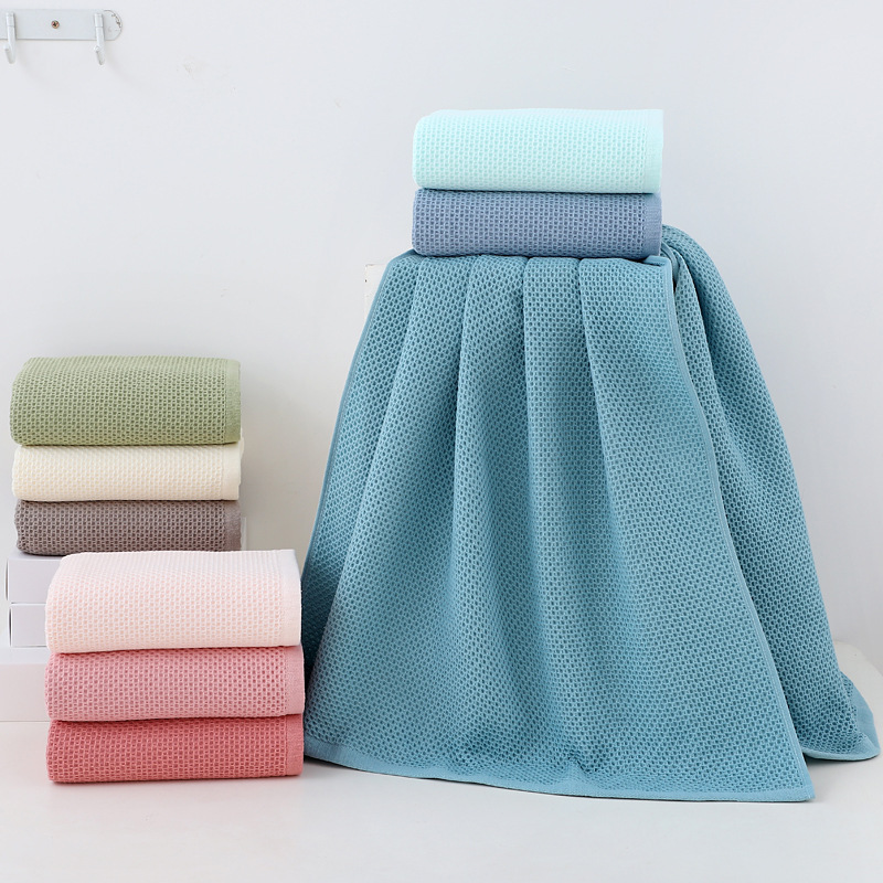Timxiyin Amazon Wholesale Dropshipping Thin Gauze Honeycomb Towel Bath Towel Set Three-Piece Set Six-Piece Set