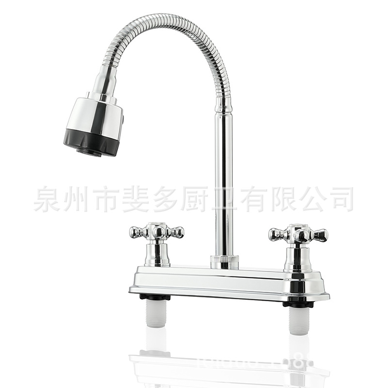 Cocina RV transfronteriza doble interfaz Amazon doble mango cocina 360 grados grifo giratorio