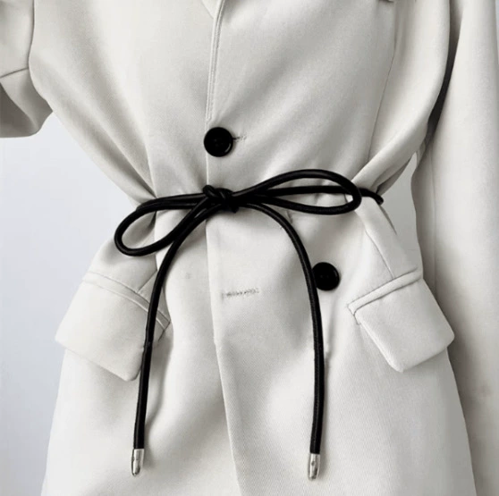 Цепочка на талию, тонкий ремень в корейском стиле, простой декоративный ремешок с платьем, веревка на талии с галстуком-бабочкой для женщин, цельная Прямая доставка