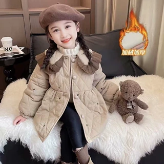 女童棉服外套加绒冬季2026新款洋气宝宝棉衣儿童加厚保暖冬装棉袄