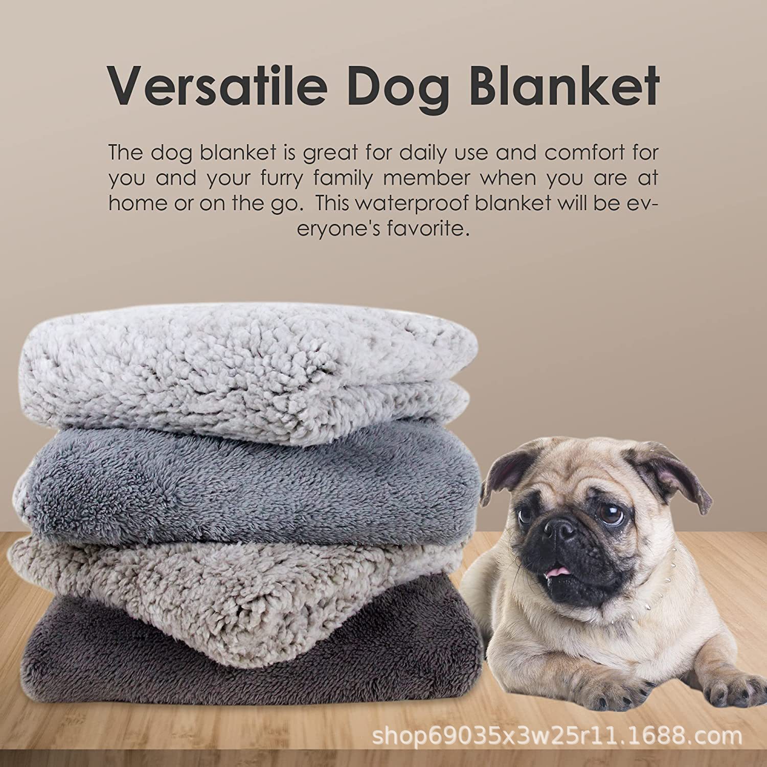 亚马逊宠物盖毯狗狗吸水尿垫防水狗毯猫咪睡毯法兰绒毛毯小型犬窝