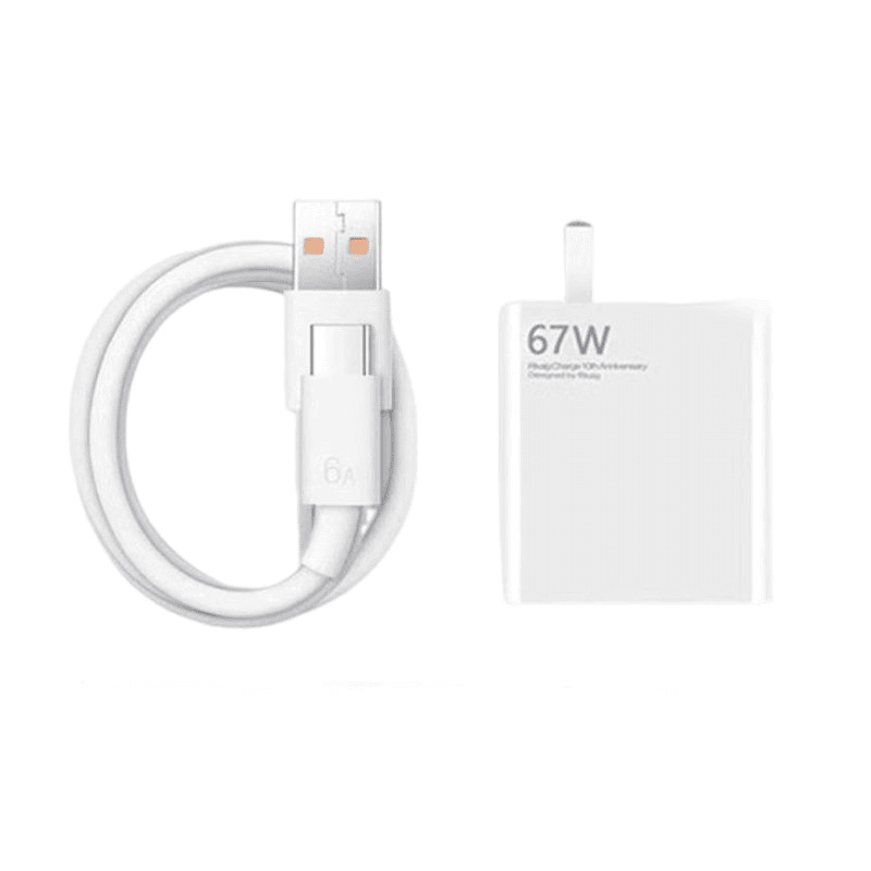 67W適用小米紅米閃充充電器頭K70原套裝note12turboK60快充數據線 5