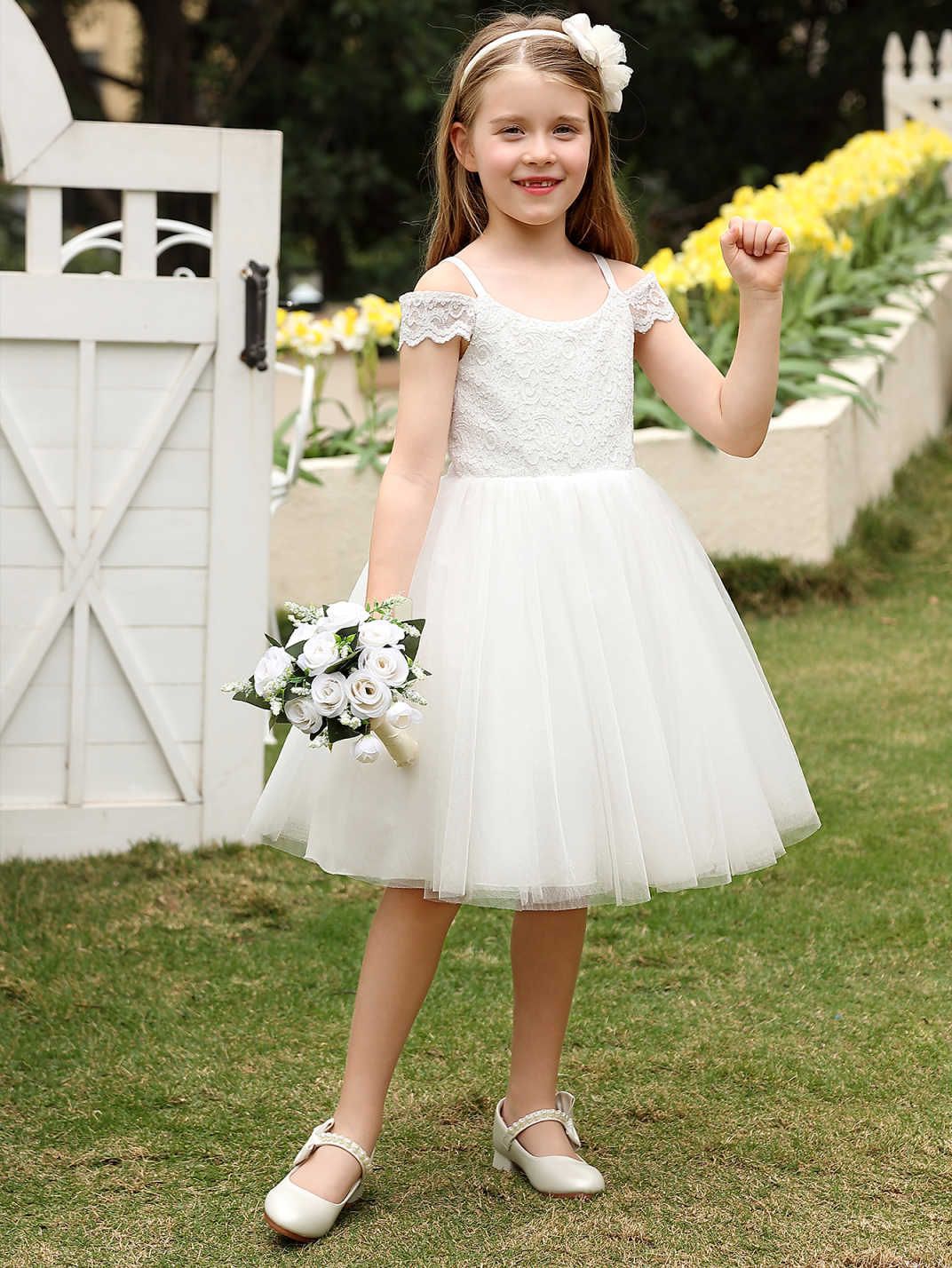 Nuevo vestido de novia para niños transfronterizos europeos y americanos, actuación de piano de encaje para niñas, anfitrión de cumpleaños, vestido de princesa esponjoso