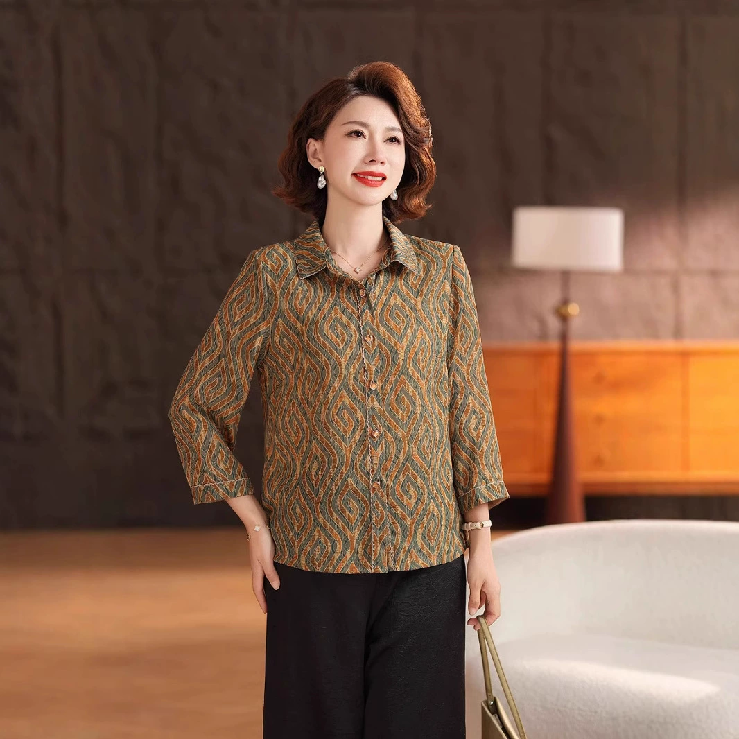 Летняя мама тонкая толстая рубашка