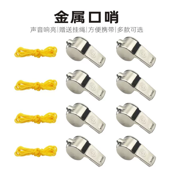 High quality stainless steel whistle straight whistle outdoor whistle referee whistle whistle with rope
