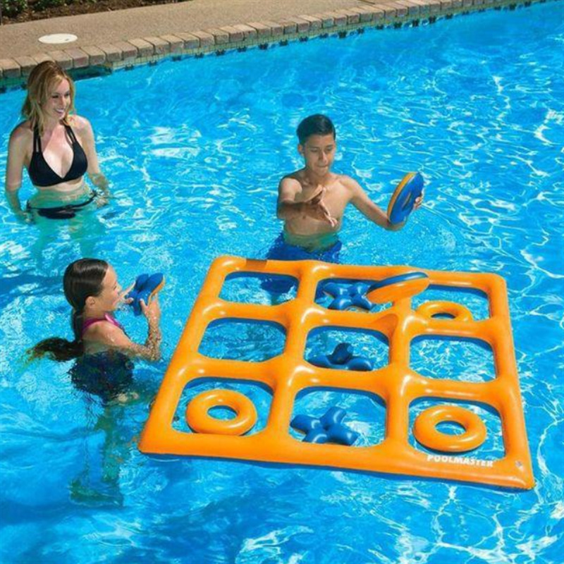Manufacturer Customized Inflatable Water Square Throwing Circle Pvc Inflatable Water Kidsren's Nine-Square Grids Game Floating Row Wholesale