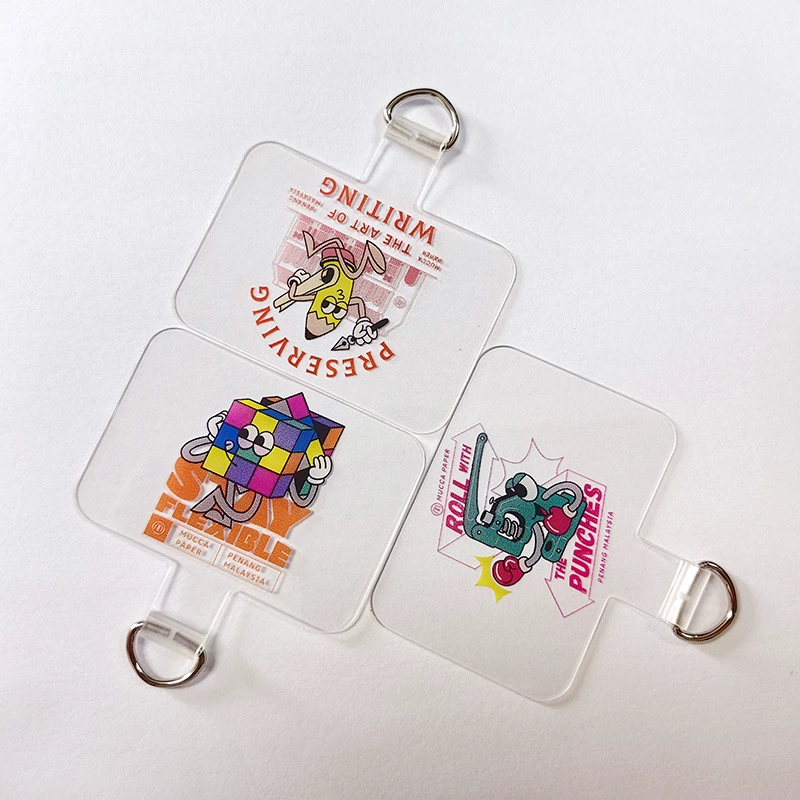 Прозрачный патч для шнурка для мобильного телефона TPU анти-потерянная прокладка для мобильного телефона Соединительная деталь УФ-односторонний цветной ЛОГОТИП