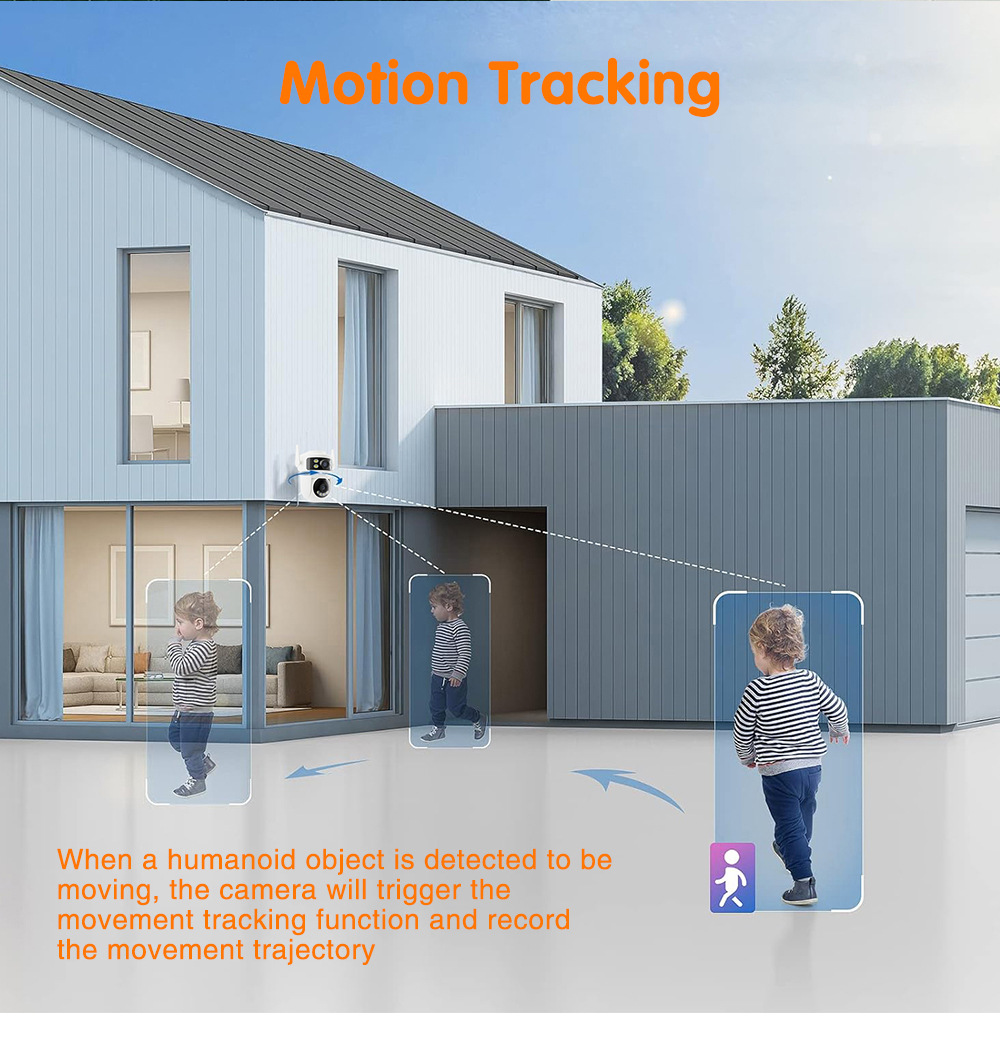 yoosee Wireless WiFi Überwachungskamera für Innen- und Außenbereich, Bestseller, hochauflösend, Nachtsicht, Smartphone-Fernsteuerung, intelligente KI-Überwachung