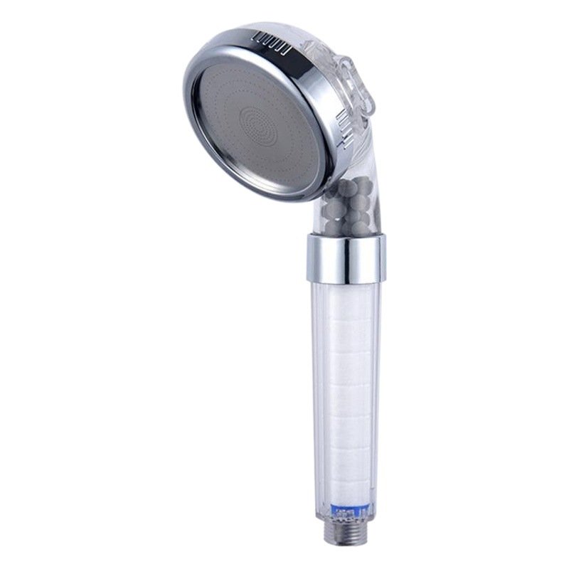 Negative ion three-speed adjustment triple filter booster water-saving nozzle PP cotton shower head handheld removable washable shower