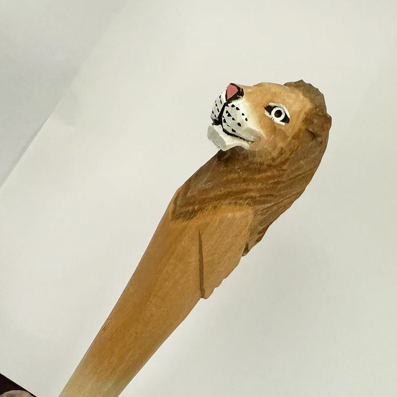 Qingmufan クリエイティブ木彫り動物ペンクラフトギフトペンゲルペン木彫りペン広告ギフト|undefined