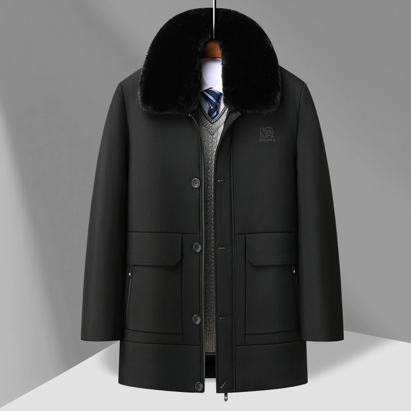 Зимняя теплая хлопчатобумажная куртка дедушка мужская зимняя куртка толстая