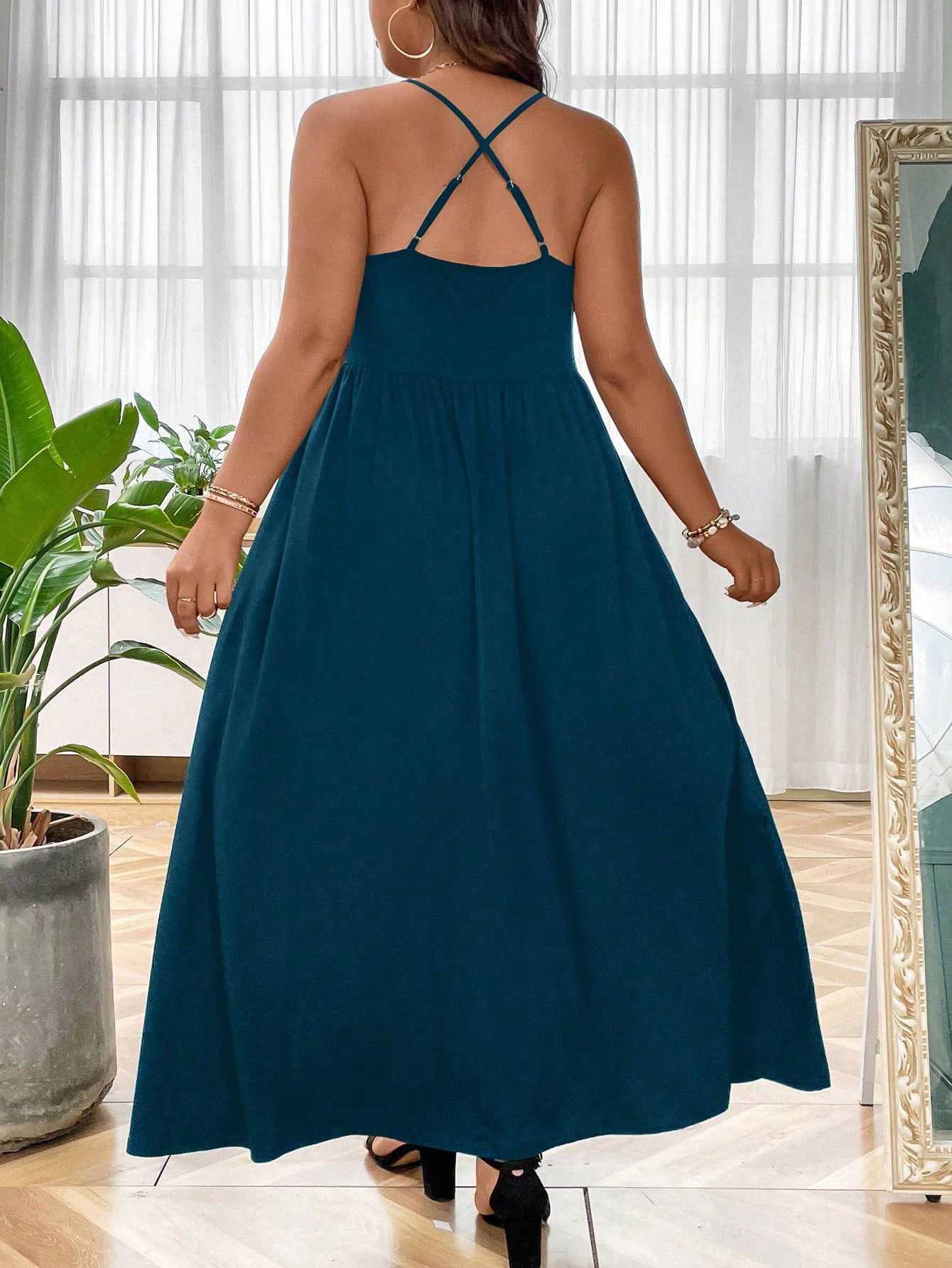 2024 Europa y Estados Unidos transfronterizos nuevo verano Amazon Aliexpress Xiyin Lazada moda casual vestido de cintura alta image 2