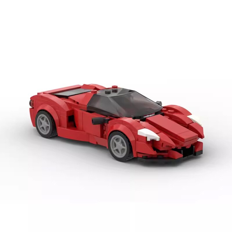 MOC building blocks compatible with Lego 42633 Ferrari Enzo V2 speed8 grid cross-border car model gift
