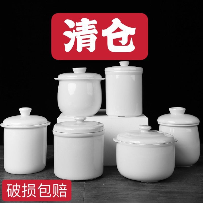 Stew wholesale ceramics Watertight Bird&#39;s Nest Soup cup Stew pot household Soup Stew pot With cover factory One piece wholesale