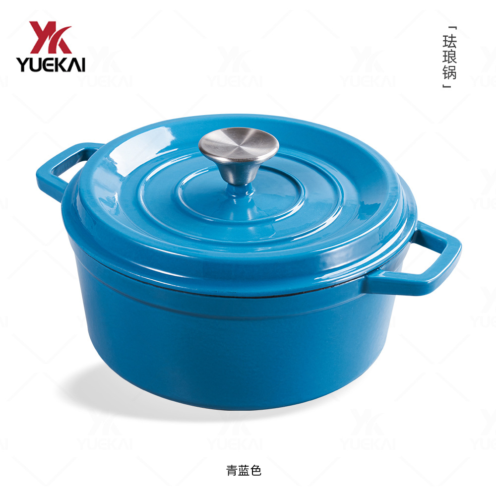 23CM 주철 청록색 에나멜 냄비