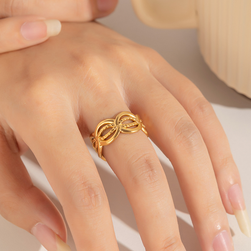 8g Weight 0.03µm Gold Plating Thickness Electroplated Gold Plating Process Golden Plated Plating Material Stone-Free Inlay Material Rings Classification 1 Piece Quantity Daily Occasion 201 Stainless Steel Material Leaf, Heart Shape Pattern Women's Gender Elegant Style Plating Craft Wholesale Jewelry Elegant Leaf Heart Shape Titanium Steel Open Rings 无