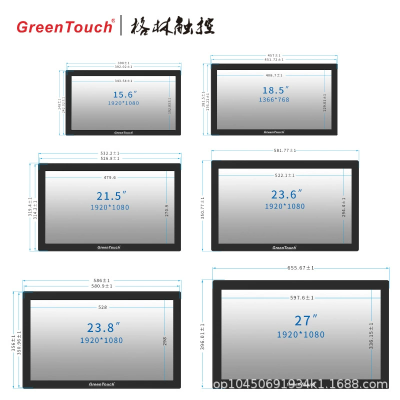 Промышленный встроенный LCD-дисплей, сенсорный ноутбук, автоматическое оборудование, 27 дюймов, сенсорный экран