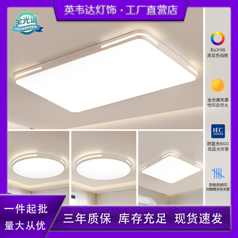2025 New Living Room Modern Simple and Atmospheric Main Light Full Spectrum Eye Protection Led Ceiling Light Whole House Hall Lighting Fixtures