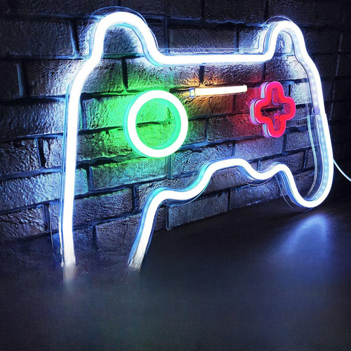 New Product Cross-Border LED Neon Light Game Controller for Men and Women, Atmospheric Light Indoor Decorative Light Backlight Neon Light