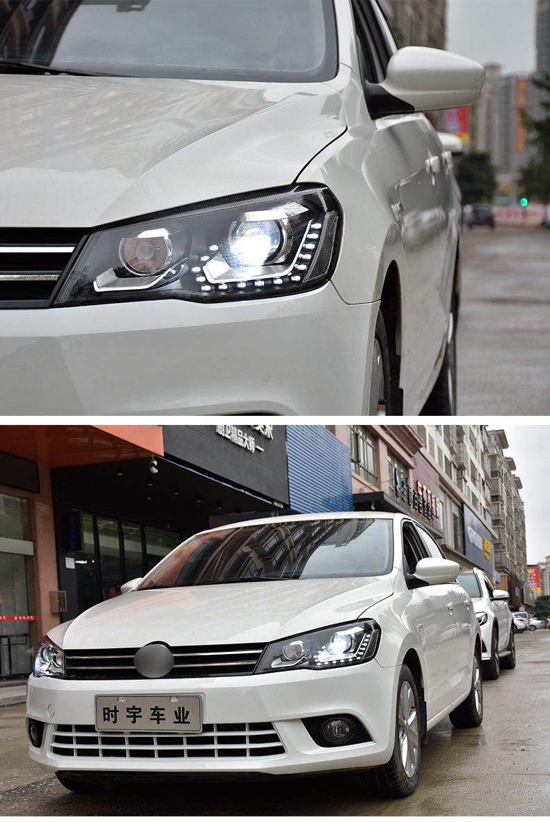 Jetta Headlight Assembly 13-16 Models Volkswagen Jetta Modified Lens Xenon Lights Led Headlights Led Daytime Running Lights