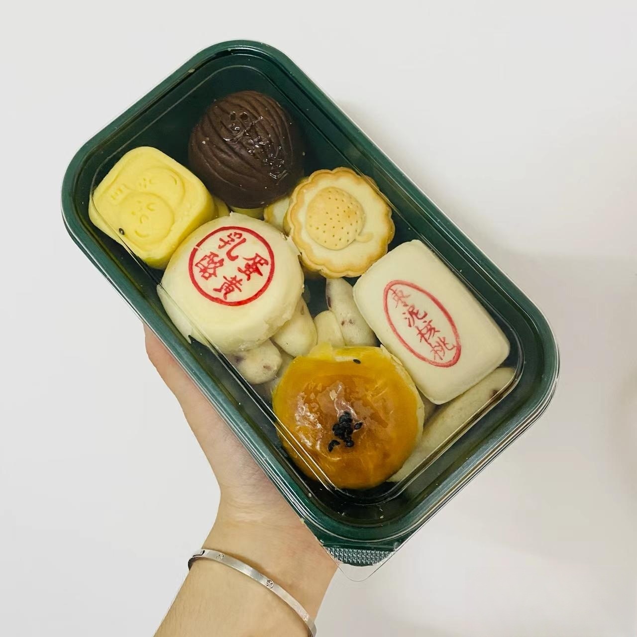 Río Luxi misma caja de estilo chino pastelería caja de embalaje pastel de melocotón dulce patata vieja dama pastel de plástico transparente comida merienda caja