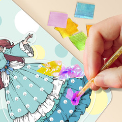 Handmade DIY Material Kit Scratch Happy Children's Costume Coloring Girl Dreamy Princess Scratch Art Toy