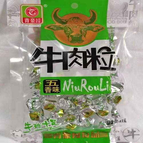 Qinghao Garden Beef Granules 45g Five-Spice Spicy Sichuan-Style Dried Beef Granules Beef Snack Supermarket KTV