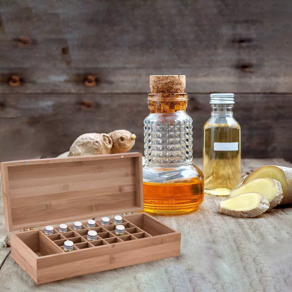 Деревянная коробка упаковки эфирного масла 24 Сетки эфирное масло дисплей деревянная коробка флип подарочная упаковка деревянная коробка эфирное масло отделка коробки хранения