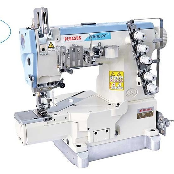 Venta al por mayor Japón Pegasus marca ordenador tangente automática pequeña cabeza cuadrada tres aguja cinco hilo Costura máquina del coche