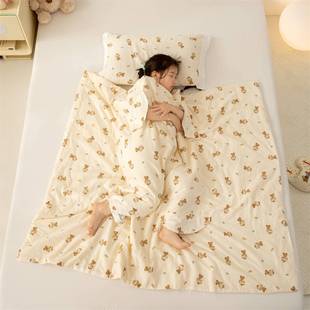 2025 New Type a Cotton Gauze Belly Protection Anti-Kick Sleeping Bag