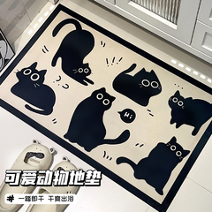 浴室硅藻泥地墊卡通家用衛生間腳墊吸水防滑耐髒易清洗地墊可代發